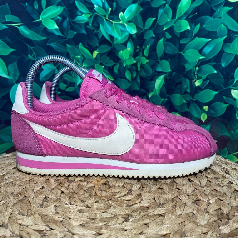Nike Cortez pink white nylon